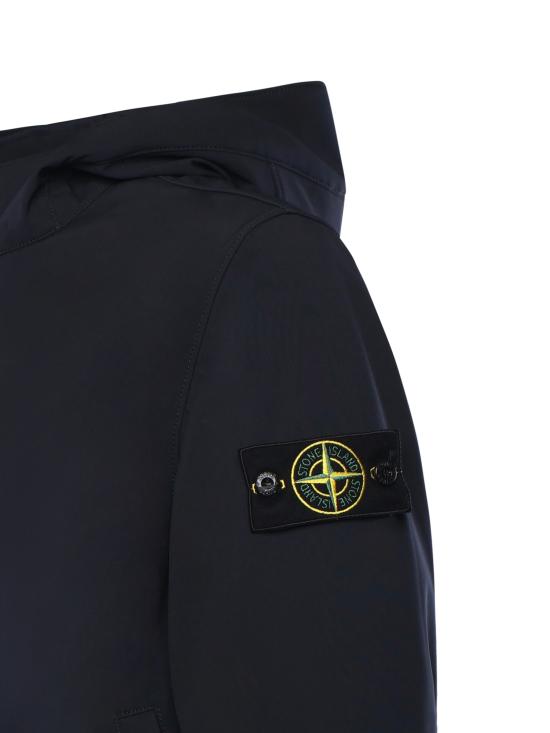 26FW 스톤 아일랜드 와펜패치 소프트쉘 후드 자켓 L1S154100118 S0A22V0020 BLUE - STONE ISLAND