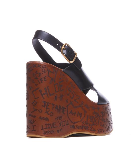 26FW 끌로에 샌들 CHC24A02YLU 001 Black - CHLOE