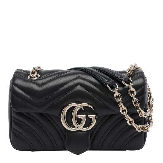 26FW 구찌 GG 마몽 스몰 숄더백 837280 AAE381000 BLACK