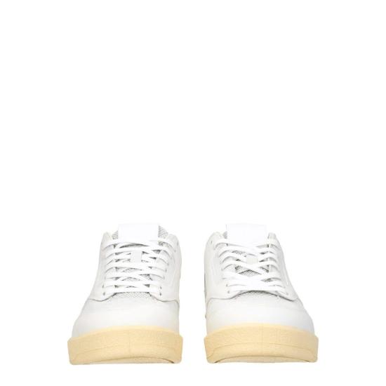  질샌더 스니커즈 질 샌더 가죽 로우탑  화이트 - JIL SANDER