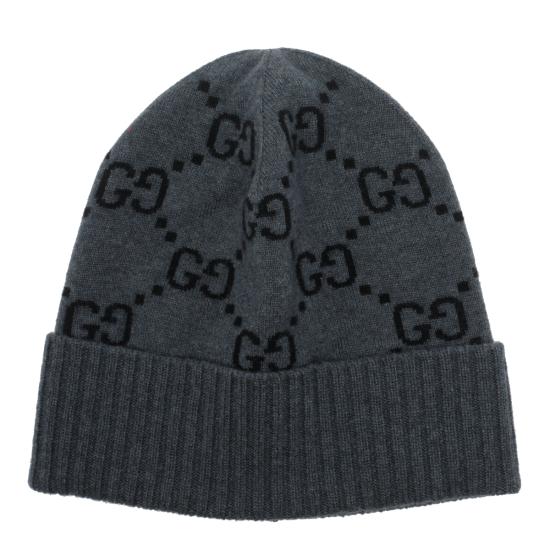 26FW 구찌 GG 캐시미어 자카드 비니 811392 4GABX1260 Grey