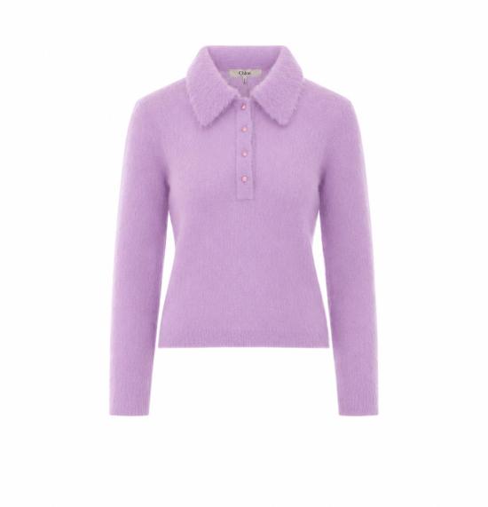 26FW 끌로에 폴로 티셔츠 CH26AMP16720 508 LILAC
