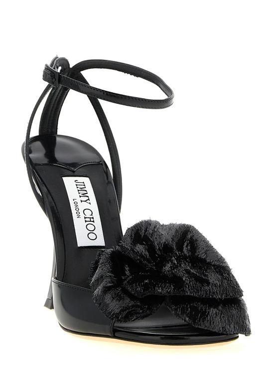  지미추 샌들 미미 가죽 스틸레토 힐  블랙 - JIMMY CHOO