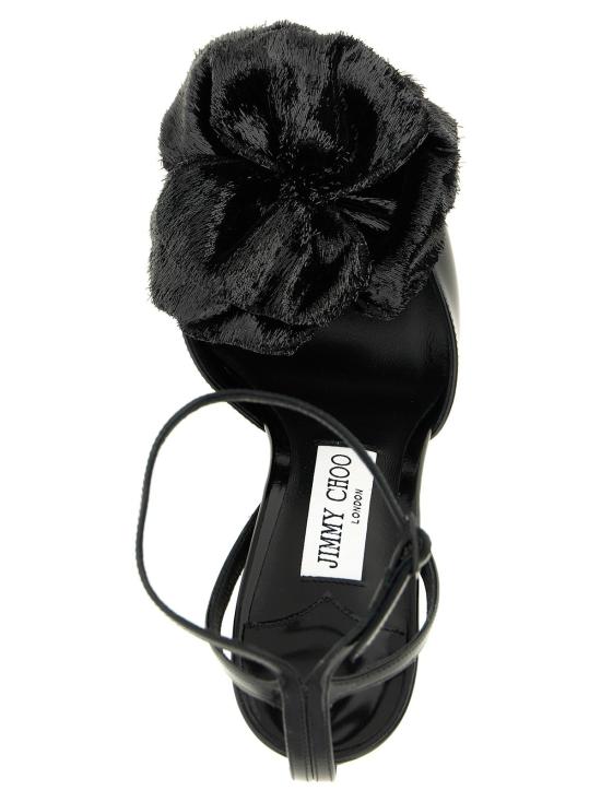  지미추 샌들 미미 가죽 스틸레토 힐  블랙 - JIMMY CHOO