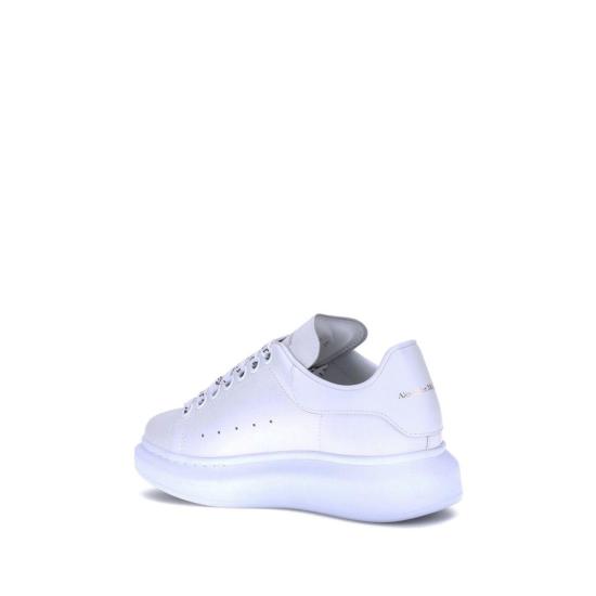  알렉산더 맥퀸 스니커즈 송아지 가죽 보스 타우러스 플랫폼  화이트 - ALEXANDER MCQUEEN