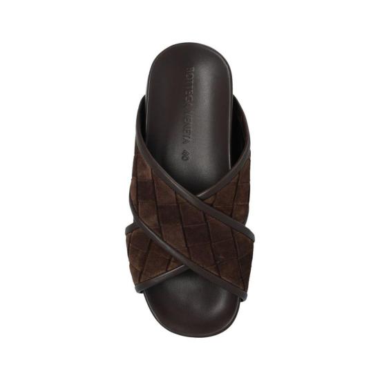  보테가베네타 샌들 보테가 베네타 램 레더  브라운 - BOTTEGA VENETA