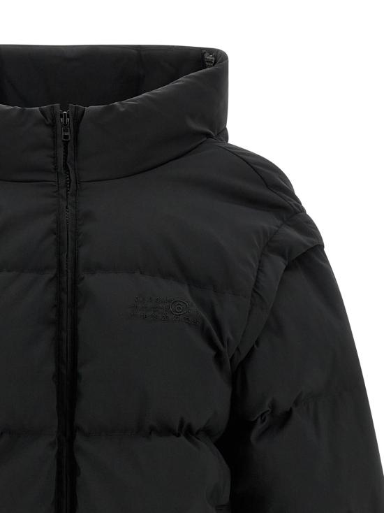  MM6 메종마르지엘라 봄버 자켓 Mm6 메종 마르지엘라 풀랭스 다운 재킷 블랙 - MM6 MAISON MARGIELA