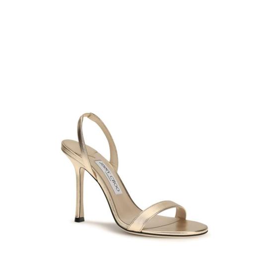  지미추 샌들 젠 스틸레토 힐  골드 - JIMMY CHOO