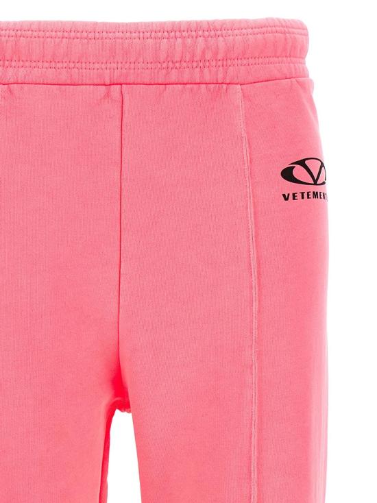  베트멍 레깅스 코튼 조거 운동 바지 핑크 - VETEMENTS