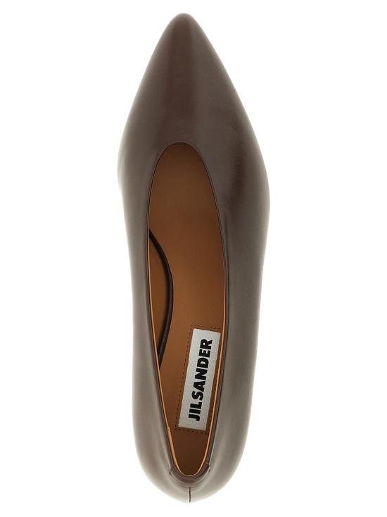  질샌더 힐/펌프스 질 샌더 아크 미드힐 펌프스 브라운 - JIL SANDER
