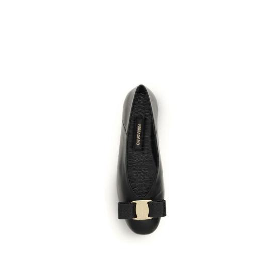 26FW 살바토레 페라가모 플랫 슈즈 페라가모 바라 보우 발레 플랫 블랙 - SALVATORE FERRAGAMO