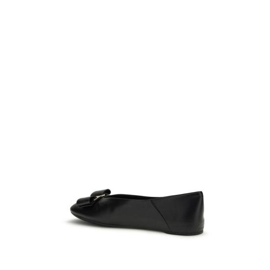 26FW 살바토레 페라가모 플랫 슈즈 페라가모 바라 보우 발레 플랫 블랙 - SALVATORE FERRAGAMO