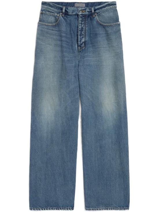 26FW 발렌시아가 디스트레스드 배기 데님 팬츠 745213 TDW14 Blue
