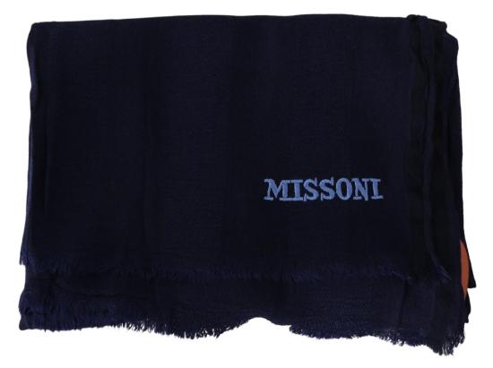  미소니 머플러/스카프 미쏘니 울 니트 유니섹스 넥랩 스카프 블루 - MISSONI