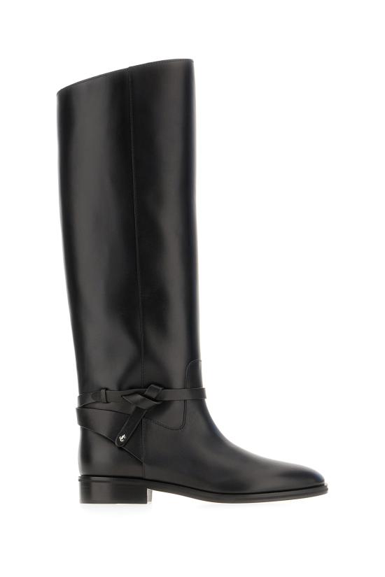 26FW 지미추 부츠 LAWTONKBFLATTKH BLACK