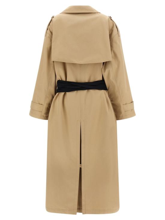  MM6 메종마르지엘라 트렌치 코트 Mm6 메종 마르지엘라 라이트 더블 브레스티드  베이지 - MM6 MAISON MARGIELA