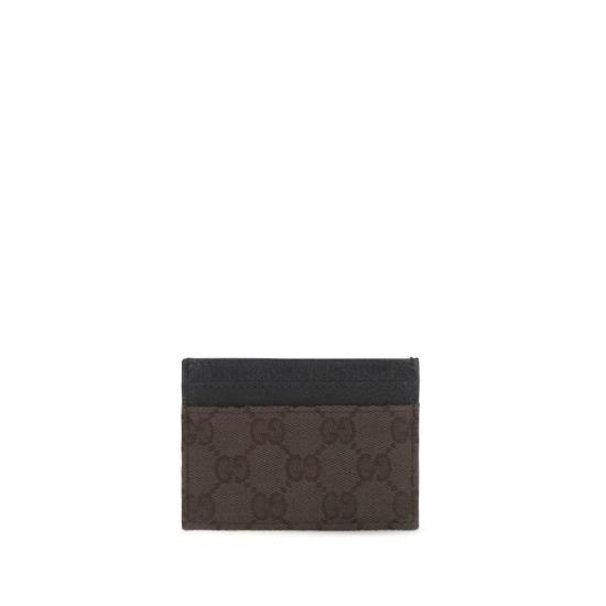 26FW 구찌 지갑 GG 패브릭 카드 홀더 브라운 - GUCCI