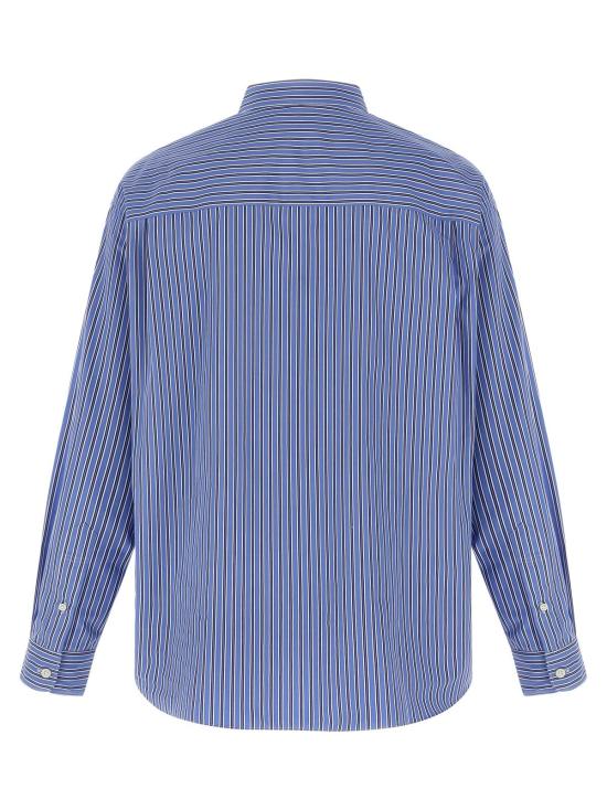  꼼데가르송 긴팔 티셔츠 Comme Des Garçons 스트라이프 코튼 포플린 셔츠 블루 - COMME DES GARCONS