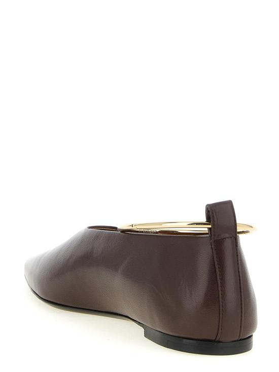  질샌더 플랫 슈즈 질 샌더 링 발레 플랫 브라운 - JIL SANDER