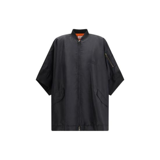 26SS MM6 메종마르지엘라 봄버 자켓 Mm6 메종 마르지엘라 폴리아미드 케이프 블랙