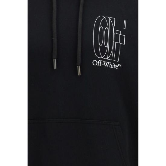 26SS 오프화이트 긴팔 티셔츠 빅 더블 애로우 스케이트 후드티 블랙 - OFF WHITE