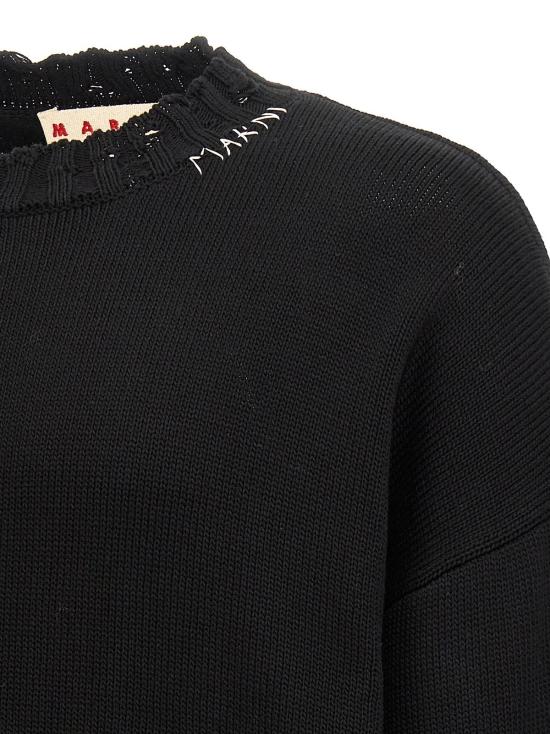  마르니 스웨터 디스트로이드 이펙트  블랙 - MARNI