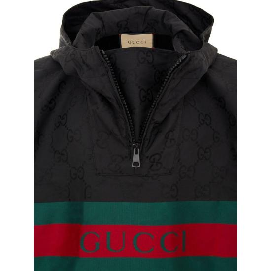  구찌 패딩 폴리에스터 트렌치 코트 블랙 - GUCCI