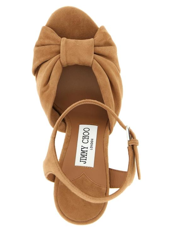  지미추 샌들 헬로이즈 스틸레토 힐  브라운 - JIMMY CHOO