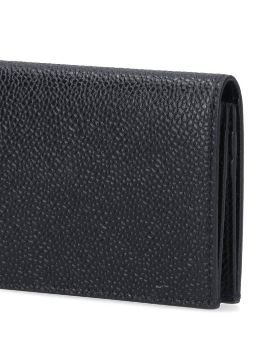 26SS 톰브라운 페블 그레인 더블 카드 홀더 MAW021L 00198001 Black - THOM BROWNE