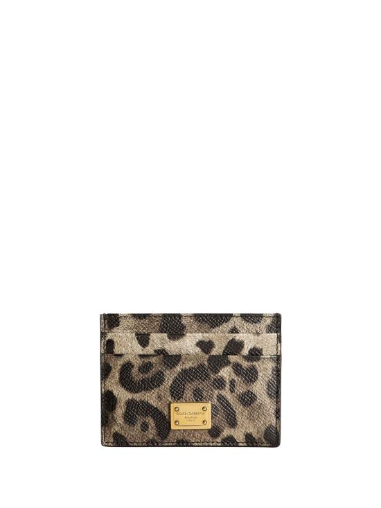 26FW 돌체앤가바나 레오파드 프린트 폴리싱 카프스킨 카드 홀더 BI0330 AX566HY13M LEO NEW