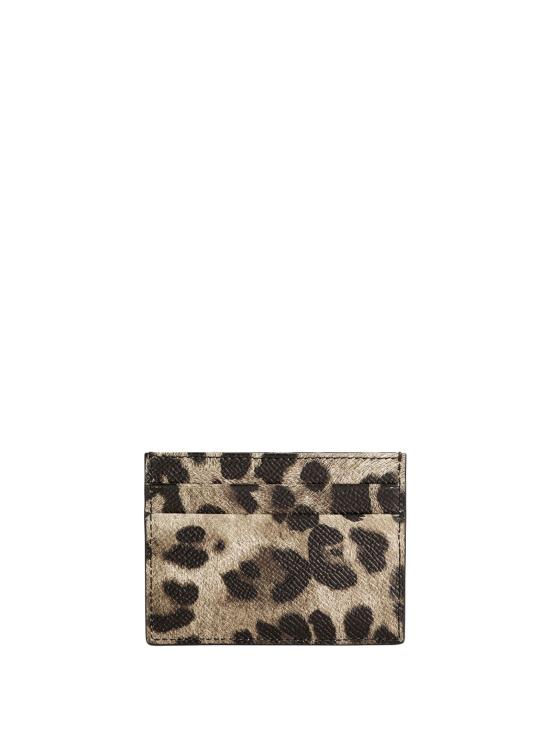 26FW 돌체앤가바나 레오파드 프린트 폴리싱 카프스킨 카드 홀더 BI0330 AX566HY13M LEO NEW - DOLCE & GABBANA