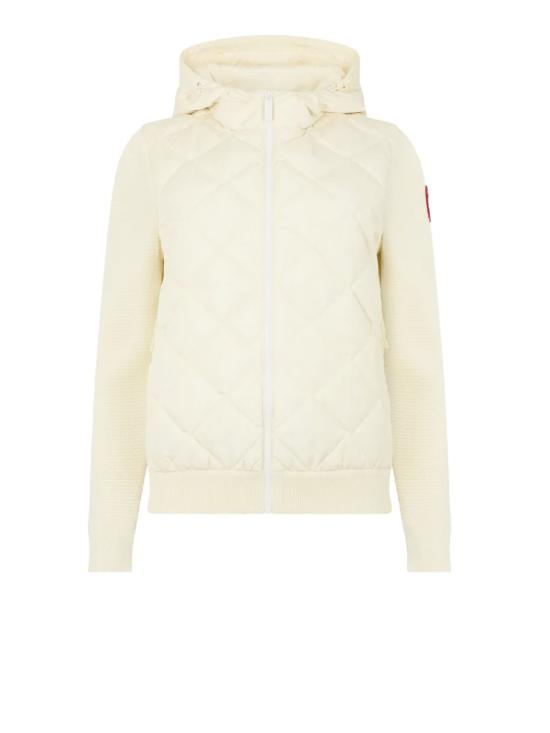 26FW 캐나다구스 하이브리지 휴론 퀼티드 니트 후드 6800L 9467 COTTONGRASS