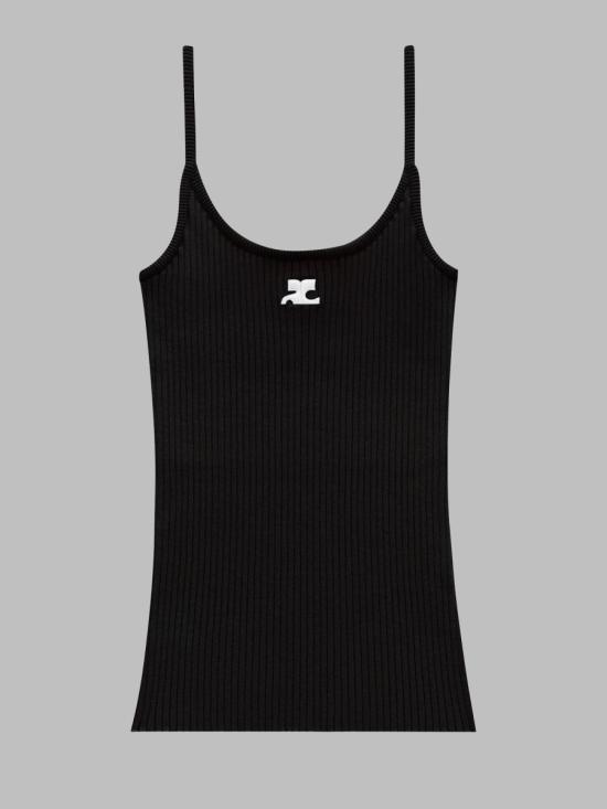 26FW 쿠레쥬 탑 PERMDE012 FI00019999 BLACK