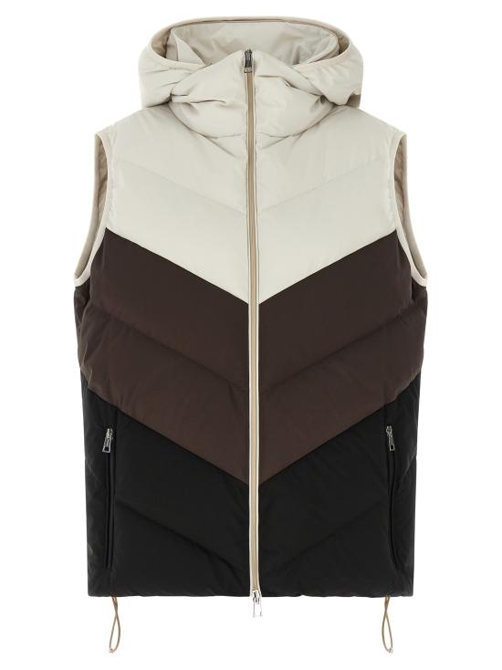 26FW 키톤 베스트 D62637K0589L01BEIGEMARRONENERO Multicolor