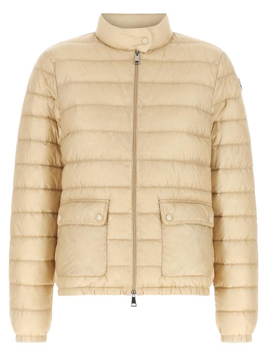 26FW 몽클레어 로고 와펜 푸퍼 다운 패딩 L20931A101005304821N Beige