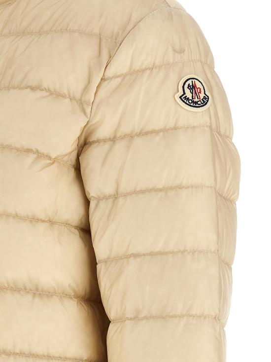 26FW 몽클레어 로고 와펜 푸퍼 다운 패딩 L20931A101005304821N Beige - MONCLER