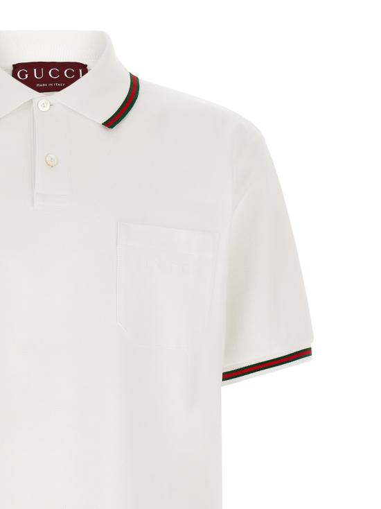 26FW 구찌 코튼 폴로 셔츠 795174XJEOX9692 White - GUCCI