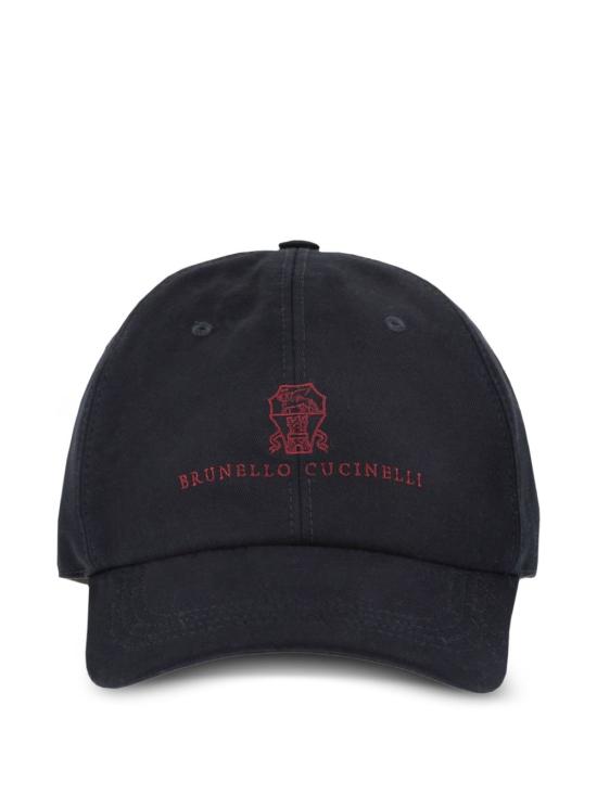 26FW 브루넬로 쿠치넬리 로고 자수 베이스볼 캡 M252D9850 CBY08 NAVY