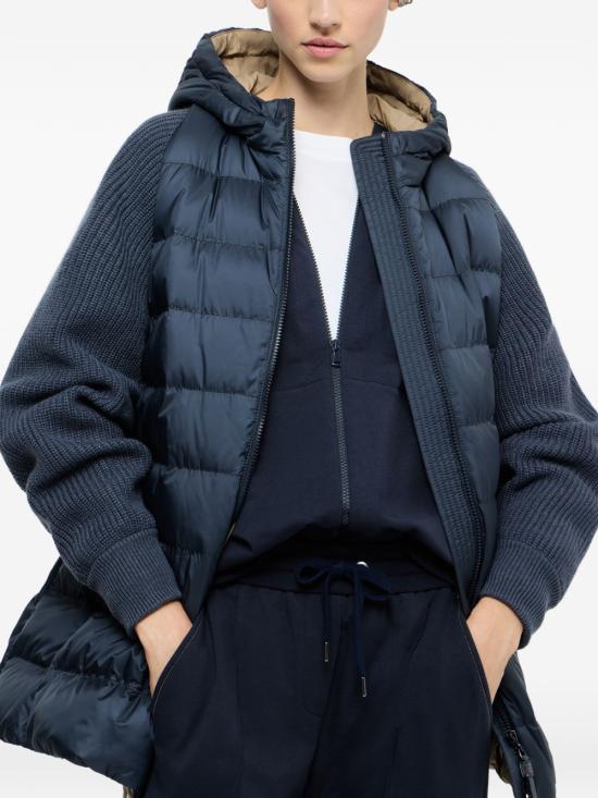 26FW 브루넬로 쿠치넬리 나일론 후드 다운 재킷 MD5987779 C8901 NAVY - BRUNELLO CUCINELLI