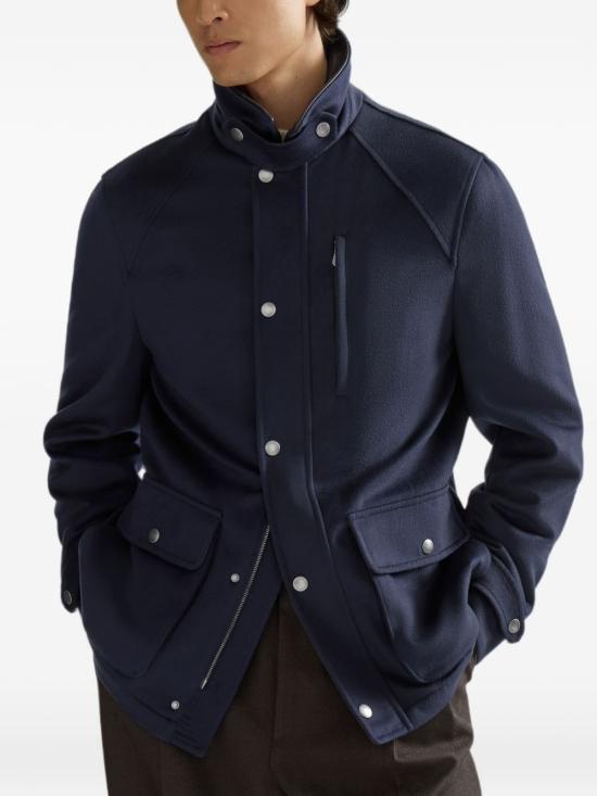 26FW 브루넬로 쿠치넬리 코트 MV4676382 C006 NAVY - BRUNELLO CUCINELLI