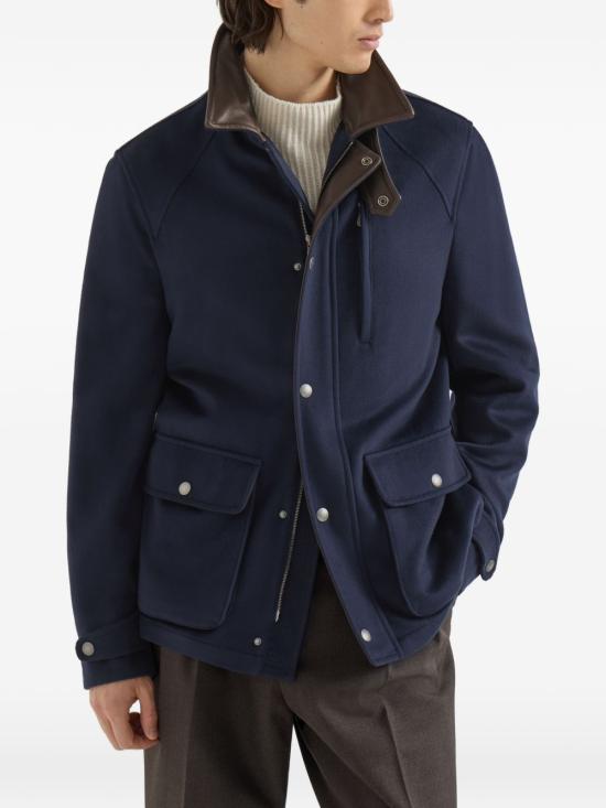 26FW 브루넬로 쿠치넬리 코트 MV4676382 C006 NAVY - BRUNELLO CUCINELLI
