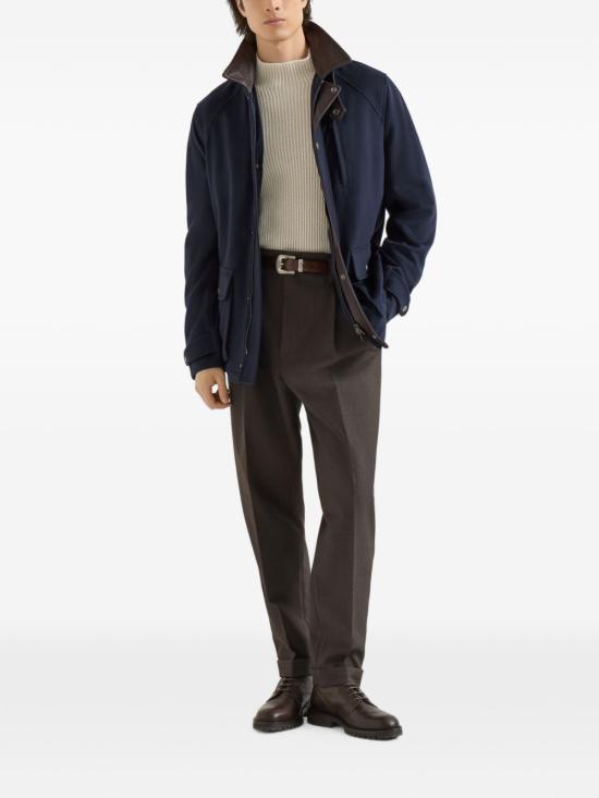 26FW 브루넬로 쿠치넬리 코트 MV4676382 C006 NAVY - BRUNELLO CUCINELLI