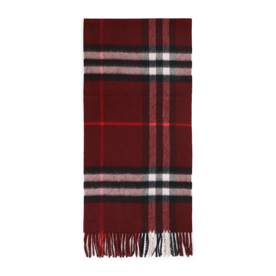 26FW 버버리 체크 캐시미어 스카프 8112639 A1308 OXBLOOD RED - BURBERRY