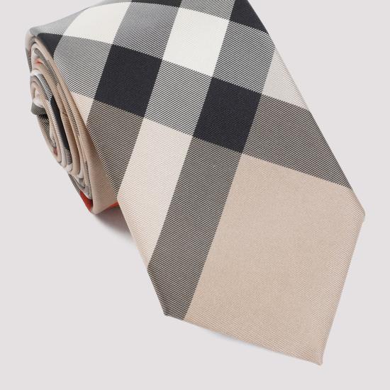 26FW 버버리 체크 실크 타이 8013818 A7026 ARCHIVE BEIGE - BURBERRY