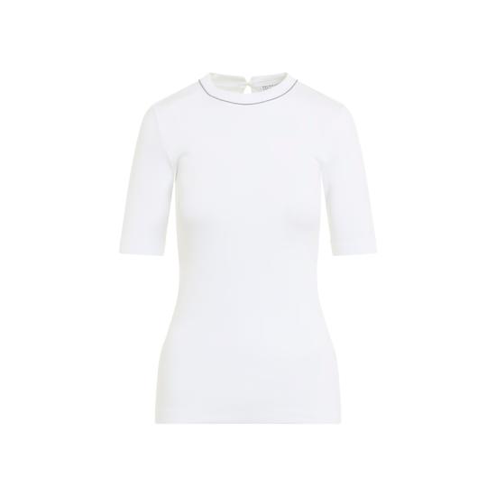 26FW 브루넬로 쿠치넬리 코튼 티셔츠 M0TC8BJ310 C159 BIANCO - BRUNELLO CUCINELLI