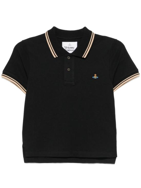 26FW 비비안웨스트우드 폴로 티셔츠 1H010005J00AU N401 BLACK