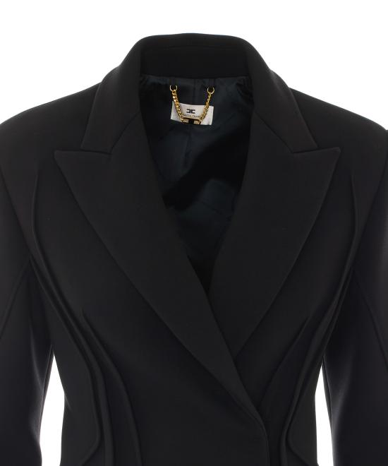 26FW 엘리자베타프랜치 코트 CP00466E2 110 BLACK - ELISABETTA FRANCHI