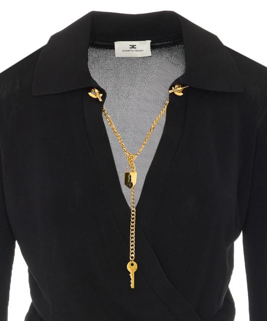 26FW 엘리자베타프랜치 바디수트 티셔츠 BK03S66E2 110 Black - ELISABETTA FRANCHI