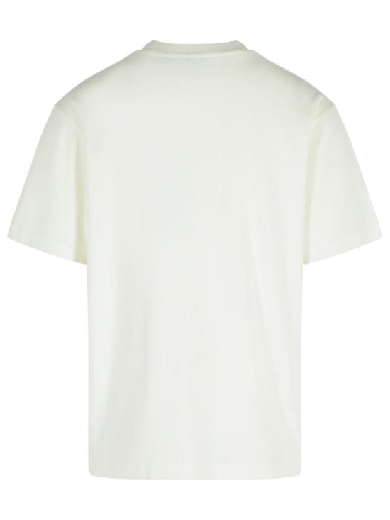 25FW 버버리 릴렉스드 핏 나이트 스탬프 코튼 블렌드 티셔츠 8112367B7078 White - BURBERRY
