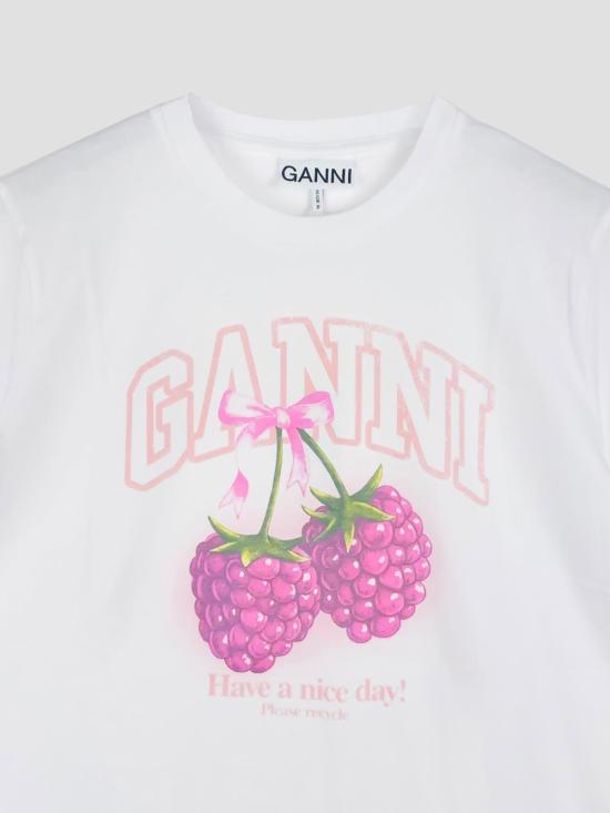 26FW 가니 반팔 티셔츠 A1050294 151 BRIGHT WHITE - GANNI